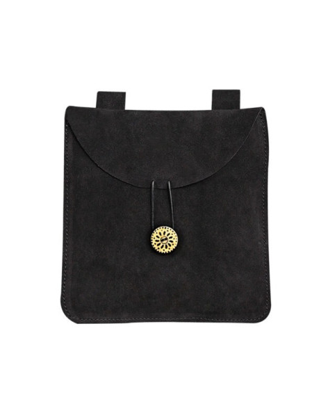 Sac médiéval en cuir suédé pour...
