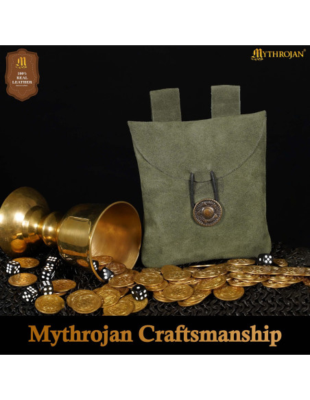 Sac banane médiéval en cuir suédé,...