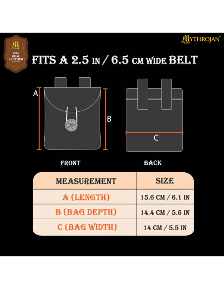 Sac banane médiéval en cuir suédé de...
