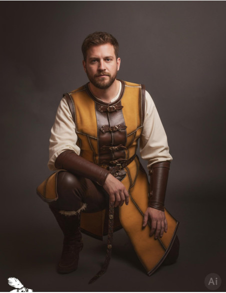 Veste médiévale longue pour homme,...
