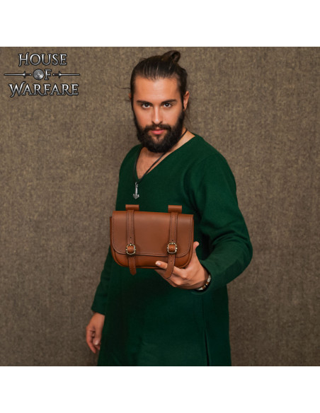 Grand sac médiéval à double boucle en...