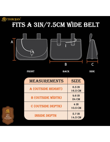 Sac à main médiéval pour ceinture à...