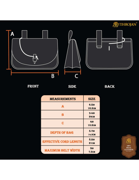 Sac médiéval pour ceinture à...