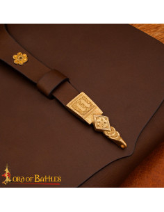 Sac banane Cortesano del Rey en cuir marron 2