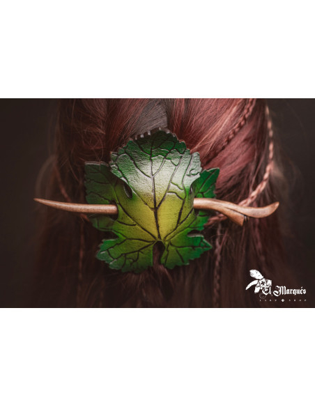 Pinces à cheveux en cuir avec...