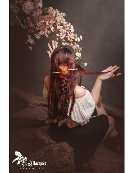 Pinces à cheveux en cuir avec des...