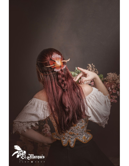 Pinces à cheveux en cuir avec des...