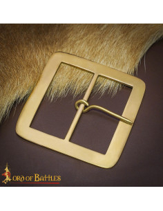 Boucle médiévale en laiton pour ceinture (7 cm)