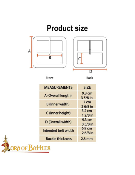 Boucle médiévale en laiton pour...