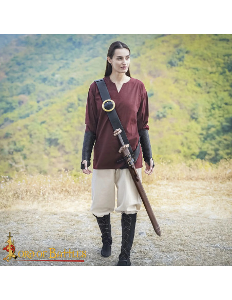 Boucle médiévale ronde en laiton (9,5...