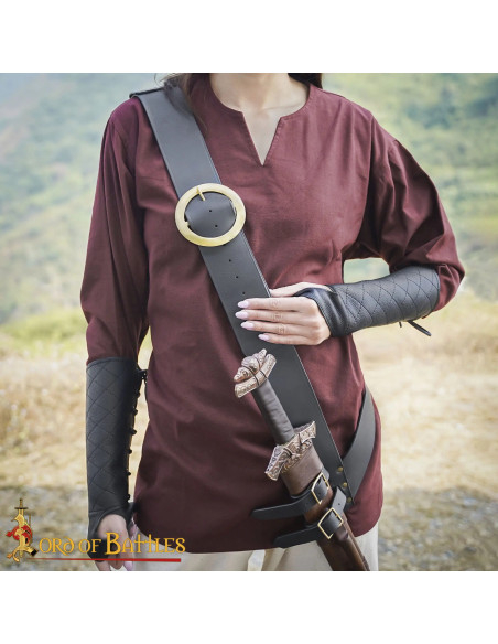 Boucle médiévale ronde en laiton (9,5...