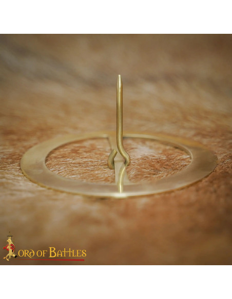 Boucle médiévale ronde en laiton (9,5...