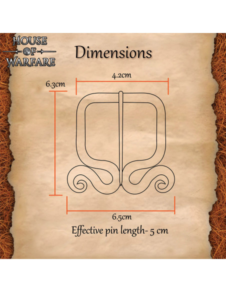 Boucle médiévale rustique forgée...