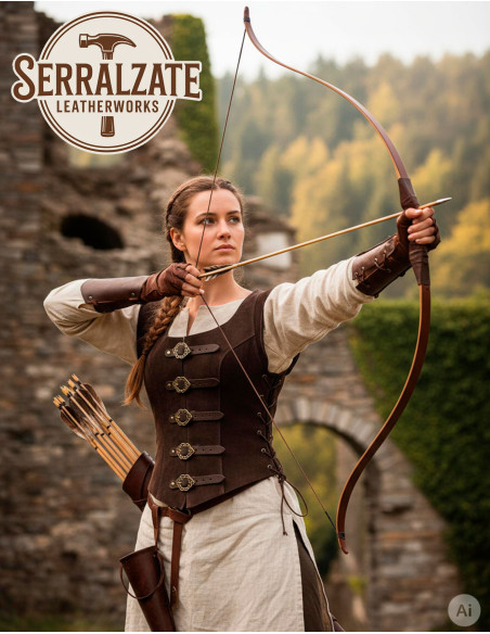 Justillo court en cuir Julienne,...