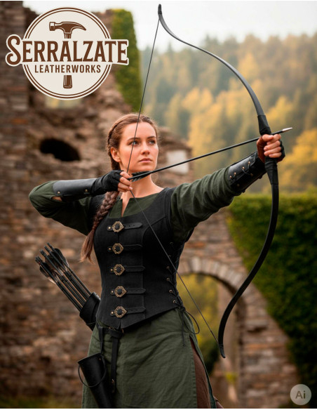 Justillo court en cuir Julienne,...