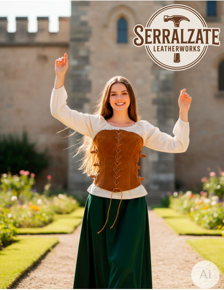 Corset Princesse Aventurière en cuir,...