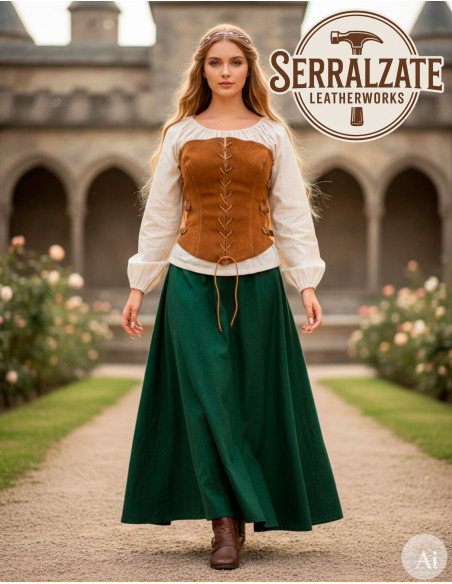 Corset Princesse Aventurière en cuir,...