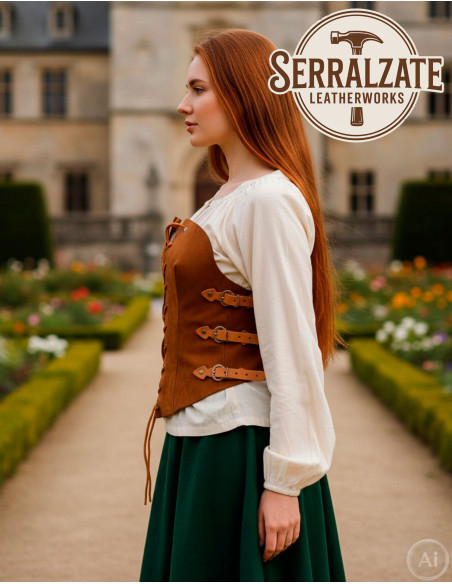 Corset Princesse Aventurière en cuir,...