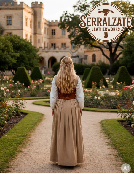 Corset Princesse Aventurière en cuir,...