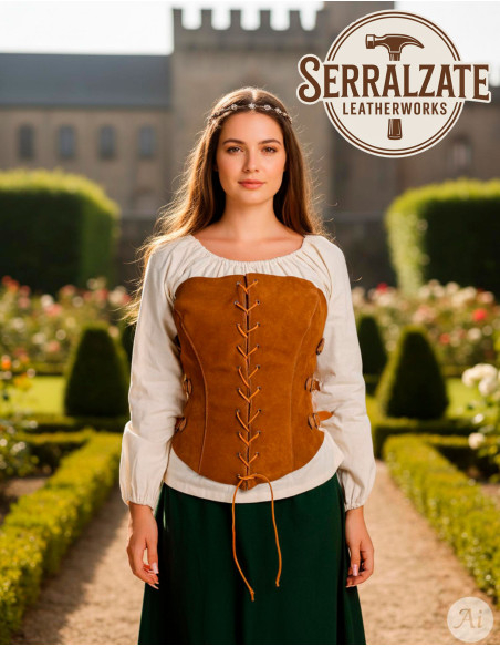 Corset Princesse Aventurière en cuir,...