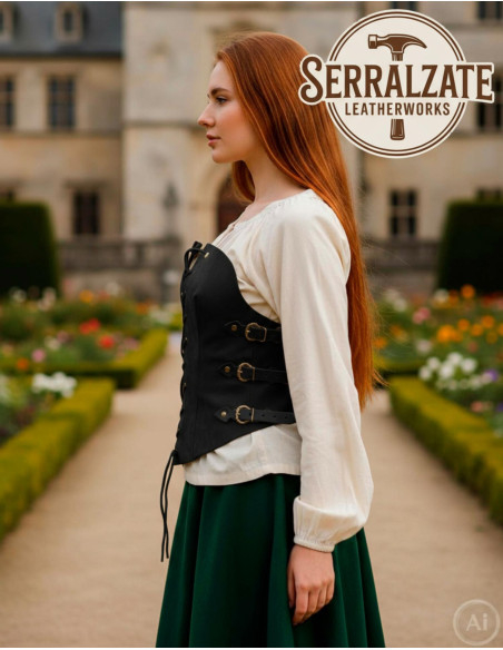 Corset Princesse Aventurière en cuir,...