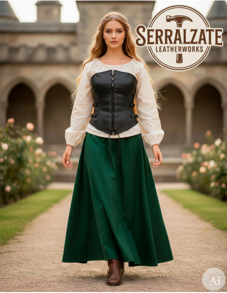 Corset Princesse Aventurière en cuir,...