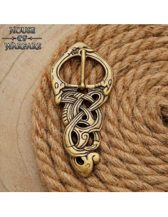 Boucle de ceinture viking en forme de nœud serpent (4x9 cm)