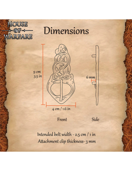 Boucle de ceinture viking en forme de...