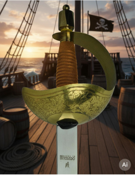 Épée Pirate à Cazoleta Forgée à Tolède