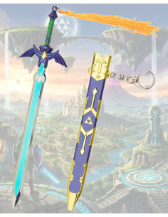 Porte-clés épée mini bleue Master de Link, Legend of Zelda