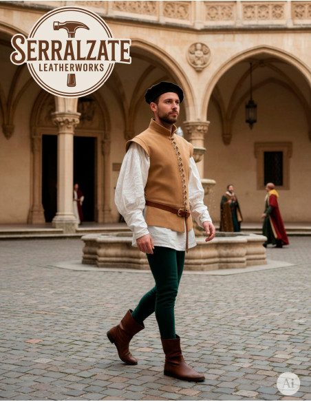 Jupe medievale et renaissance en cuir...