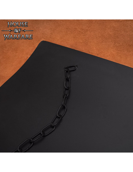 Bouclier médiéval en acier lisse avec...