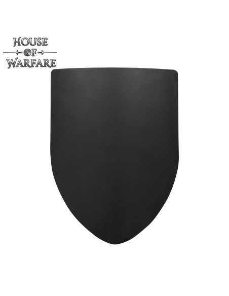 Bouclier médiéval en acier lisse avec...