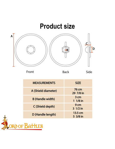 Bouclier Guerrier Viking fonctionnel...