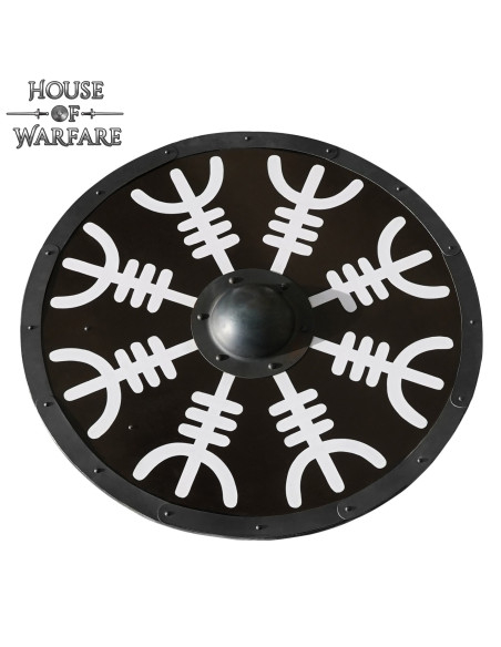 Bouclier viking rond en bois modèle...