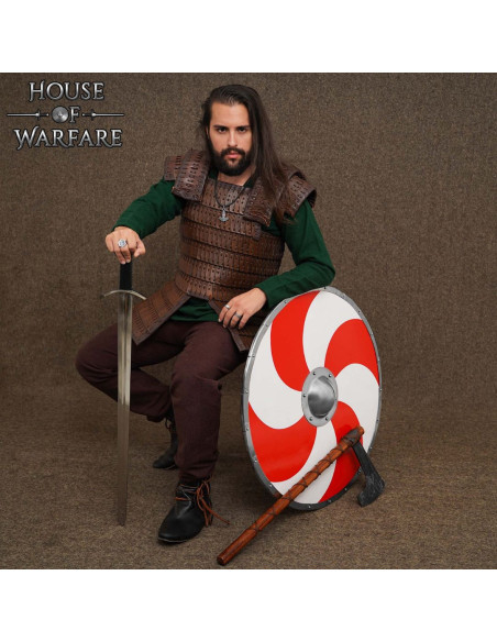 Bouclier médiéval de guerrier viking,...