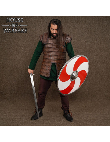 Bouclier médiéval de guerrier viking,...