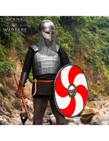 Bouclier médiéval de guerrier viking,...