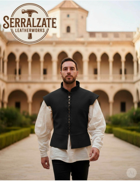 Jubón médiéval et renaissance en daim...