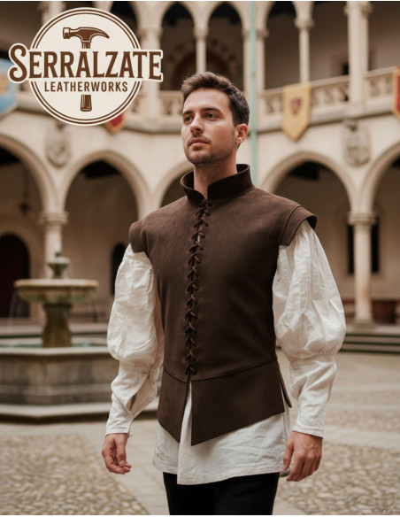 Jubón médiéval et renaissance en cuir...