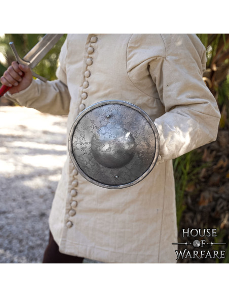 Bouclier médiéval rond en acier,...