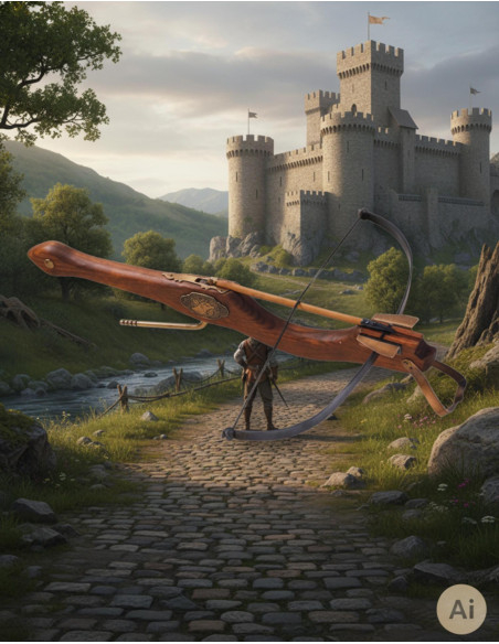 Arbalète médiévale, 60 cm.