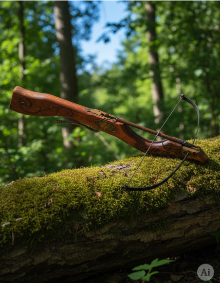 Arbalète médiévale à tête de cerf, 60...