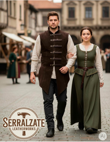 Gilet médiéval ajustable Arturo en...