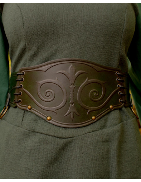 Ceinture médiévale Lucrecia en cuir,...