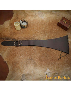 Ceinture médiévale large en cuir marron pour LARP