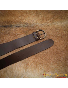 Ceinture médiévale large en cuir marron pour LARP 2
