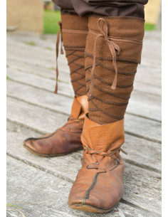 Bandes Vikinges en Laine Marron à Tissage en Los