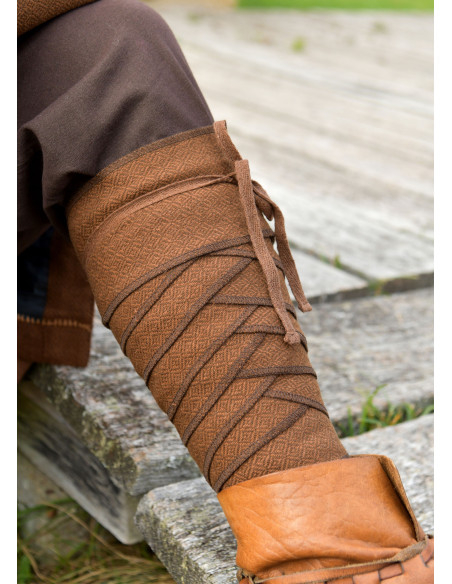 Bandes Vikinges en Laine Marron à...