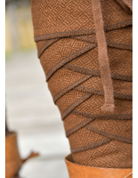 Bandes Vikinges en Laine Marron à...